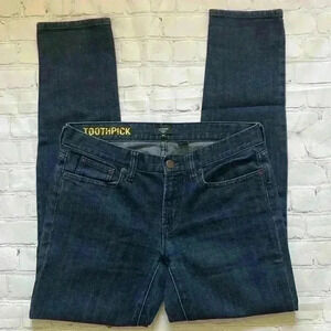 J. Crew toothpick stretch jeans dark wash